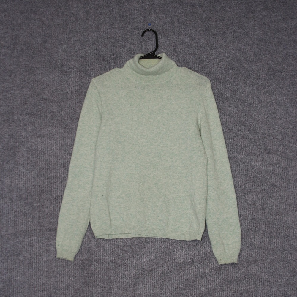 UNITED COLORS OF BENETTON Turtleneck Sweater Women Medium Light Green Wool Blend